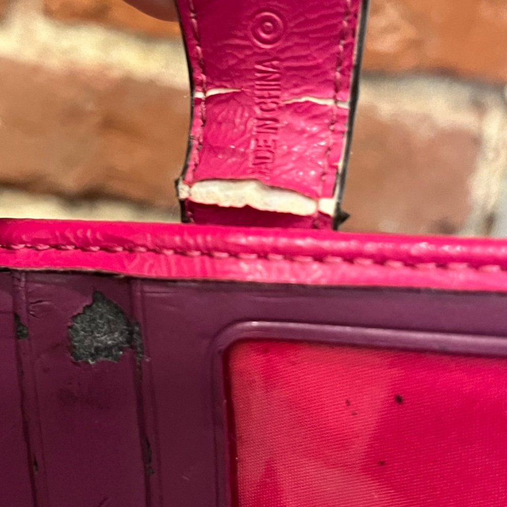Coach Watermelon Signature Checkbook Wallet Pink Trim Fruit Applique Y2K Rare - Picture 15 of 16